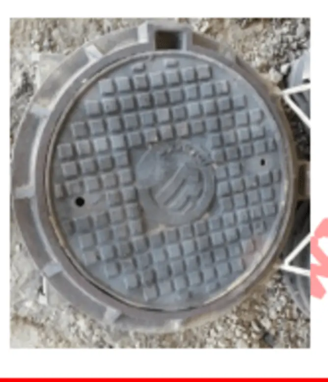 دریچه منهول چدنی 70 سانتیمتری با تحمل بار 25 تن و وزن 120 کیلوگرم